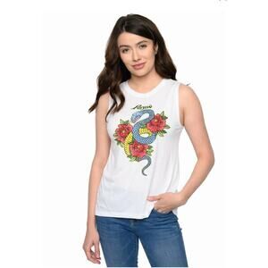 NWOT Poison Womens Classic Rock T-Shirt Band Music Rock n' Roll White Size XS